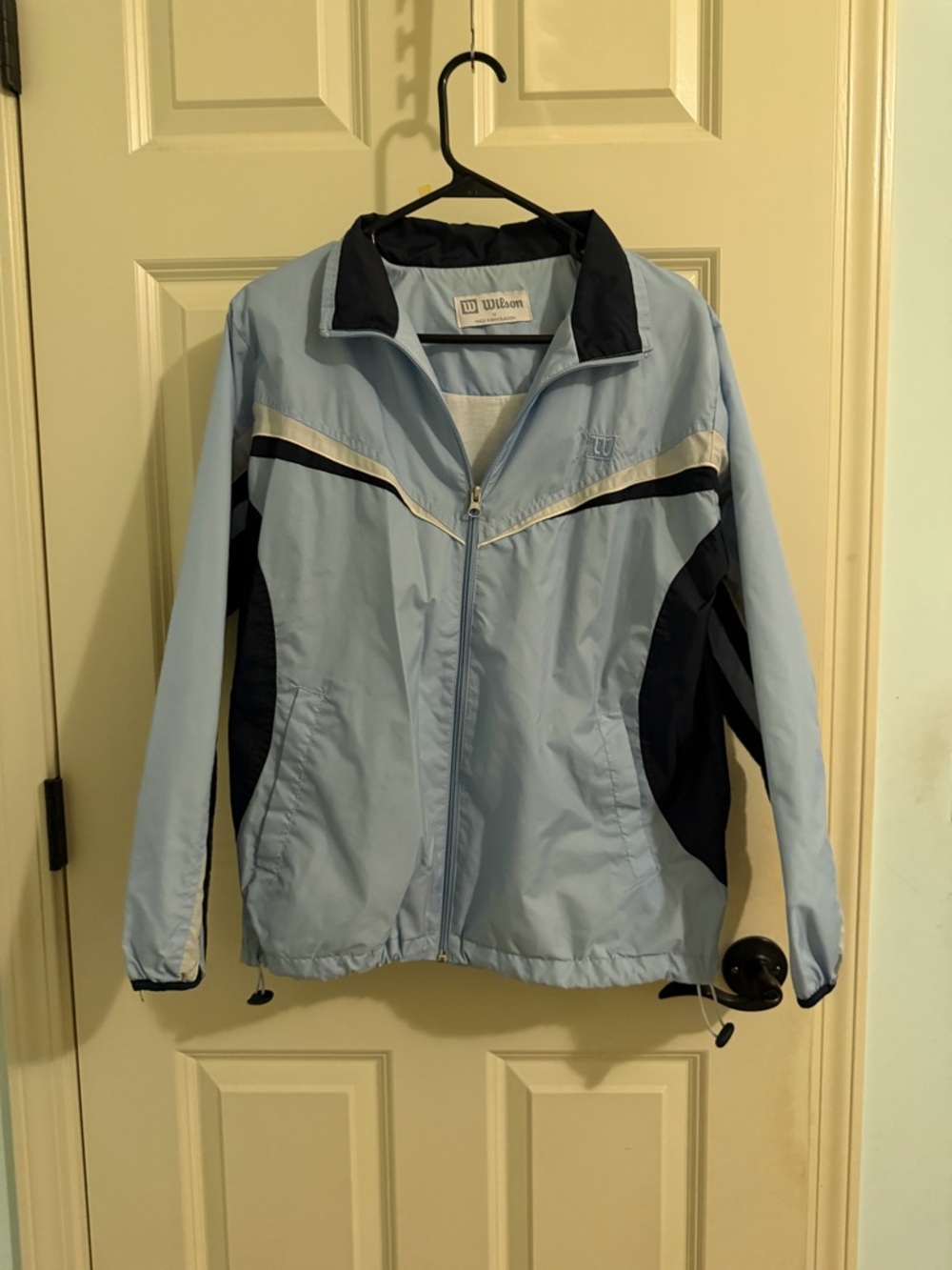 Wilson Light Blue and Navy Women’s Athletic Bomber Jacket